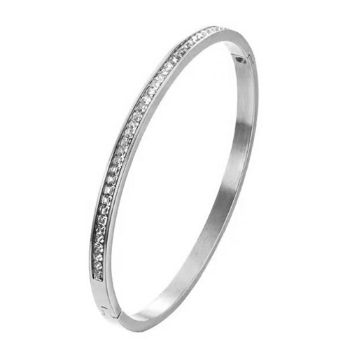 58:DAYS - Bangle armband med stenar, Silver