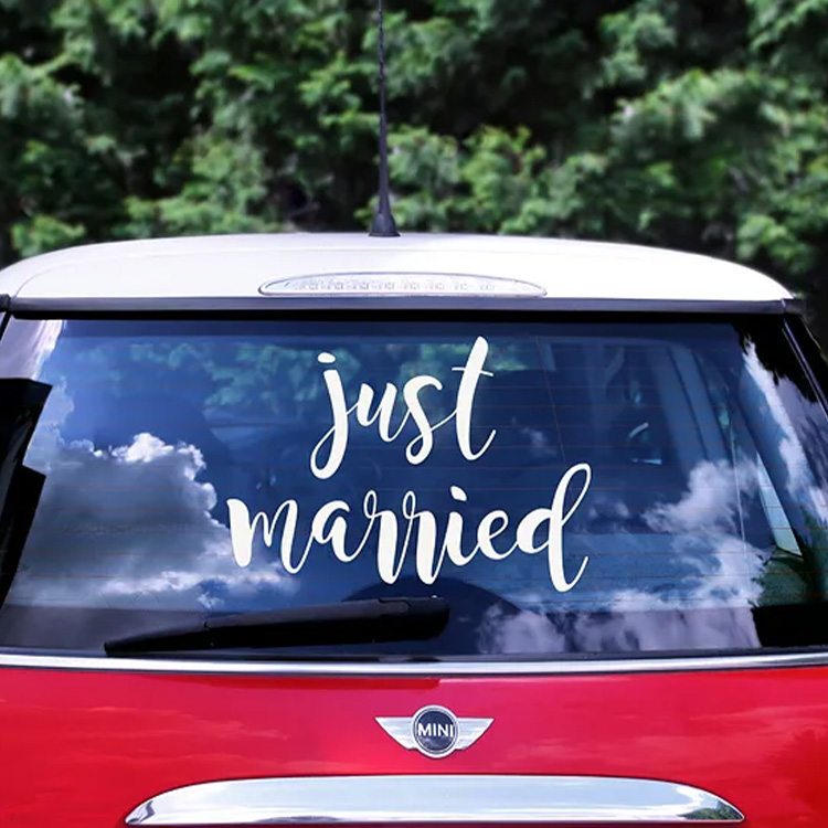 "Just Married" Bildekal