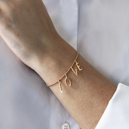 Armband LOVE, Guld - Design Letters, Guld