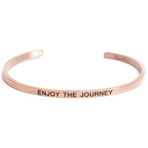 Armband med budskap - Cuff, Rosé, Enjoy the Journey
