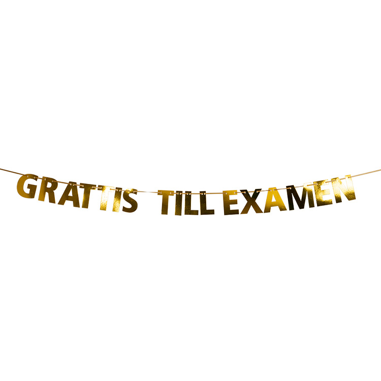 Banner "Grattis till Examen" Guld