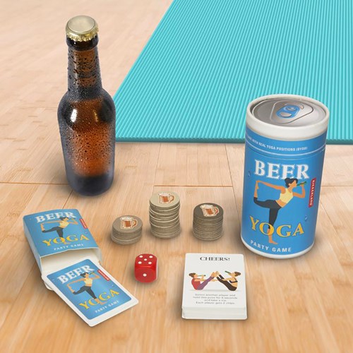 Beer Yoga - Partyspel, Blå