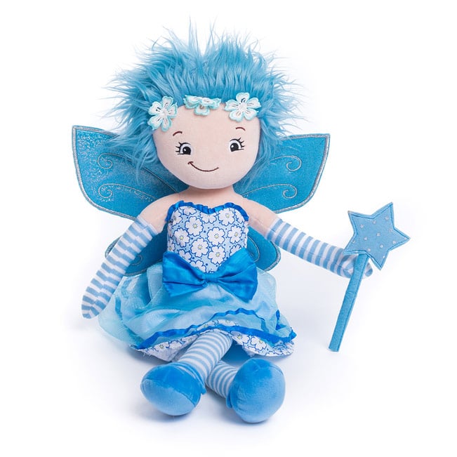 Blå fe docka med namn, 35 cm