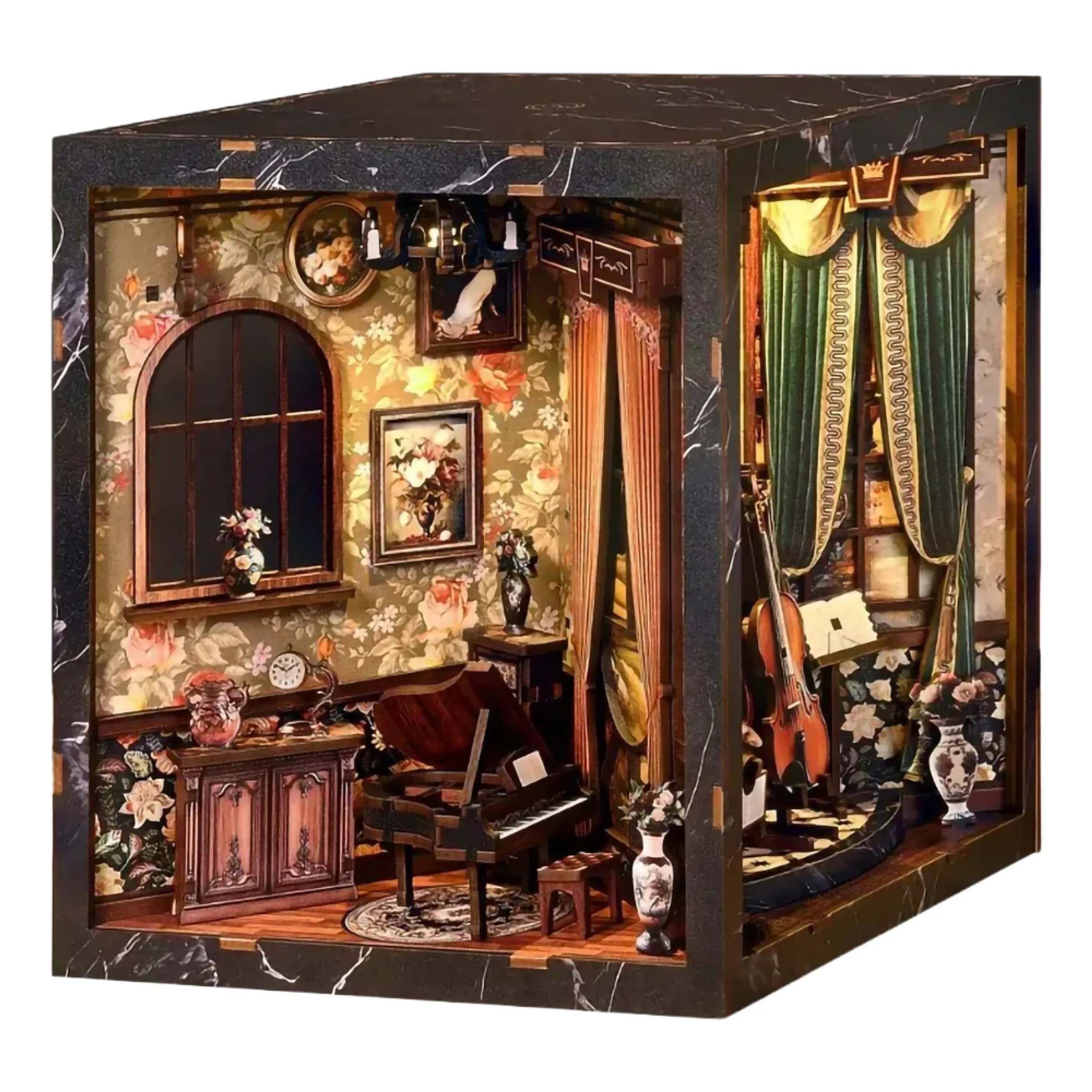 DIY Book Nook European Melody Musical Instrument Box