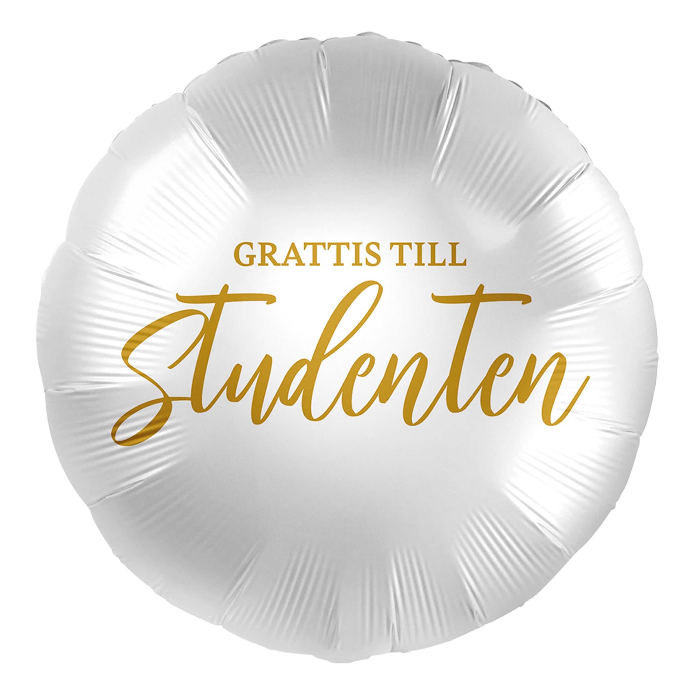 Folieballong Grattis Till Studenten Vit/Guld