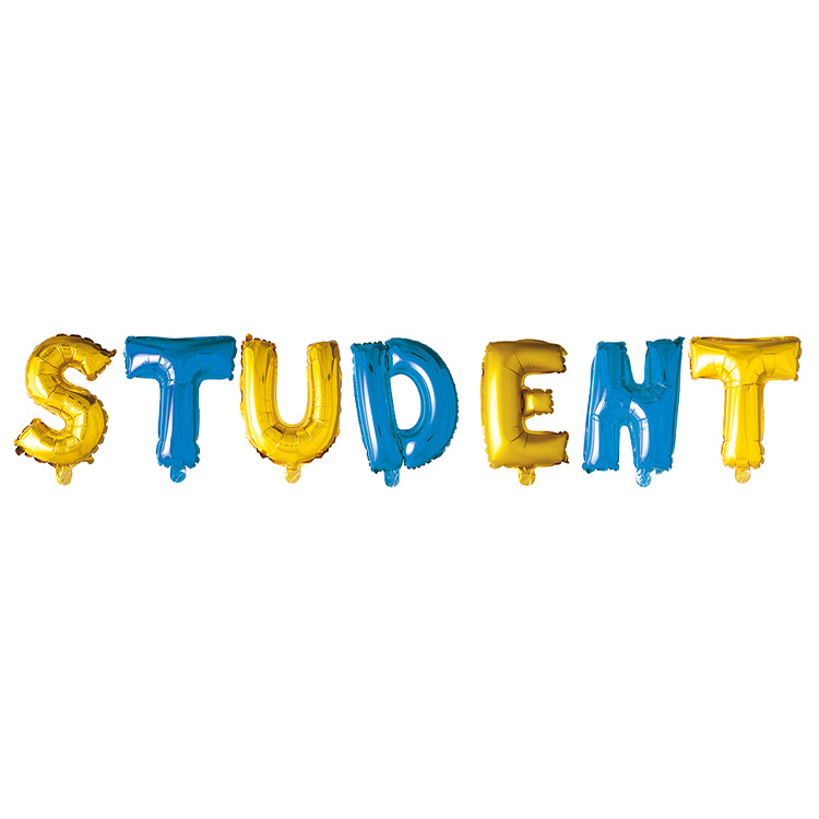 Folieballong Text "STUDENT"