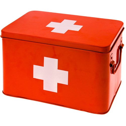 Första hjälpen-låda, röd, Large