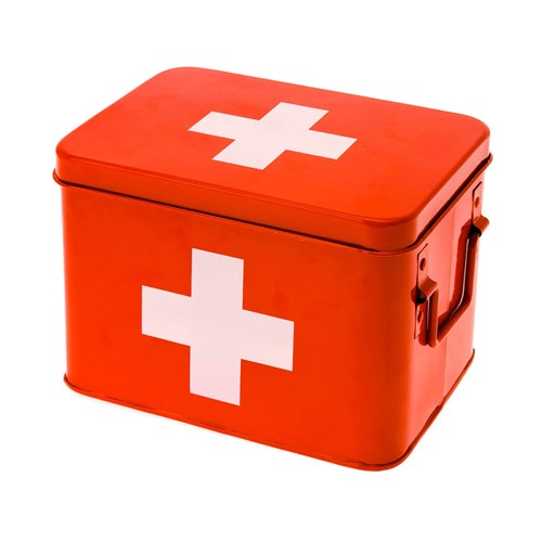 Första hjälpen-låda, röd, Medium