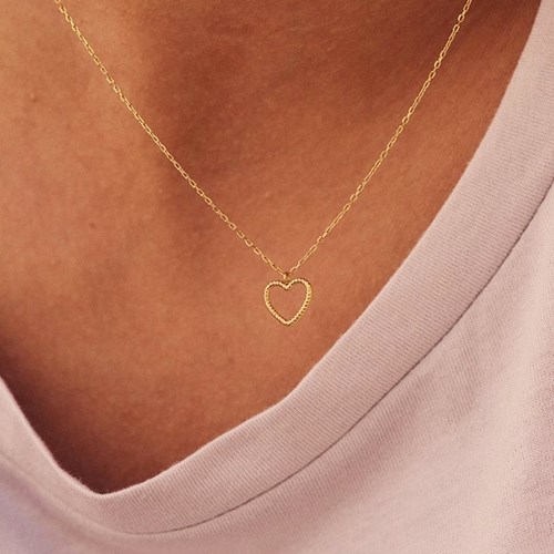 Halsband Rope Heart S, Gold - Edblad, Guld