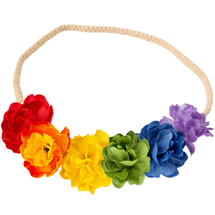 Hårband Blommor Pride Regnbåge