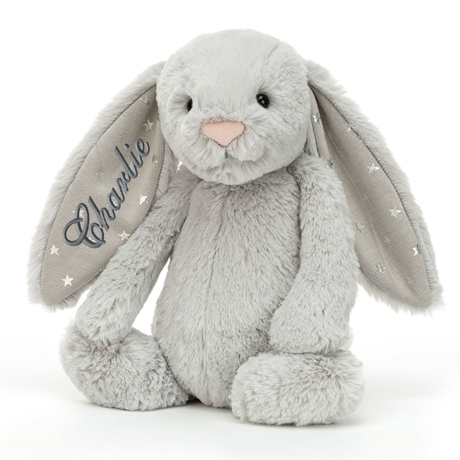 Kanin med namn ljusgrå - Jellycat