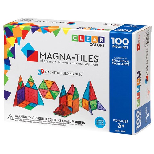 Magna-tiles - Färgglada byggplattor, 100 delar