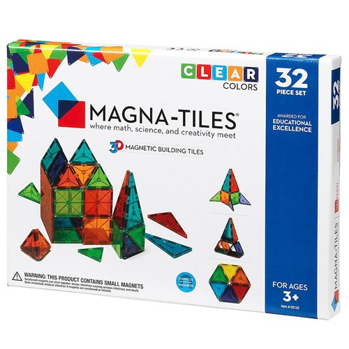Magna-tiles - Färgglada byggplattor, 32 delar