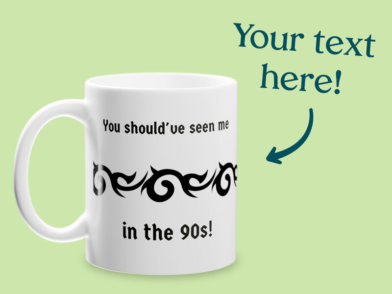 Mugg med Egen Text - Tribal