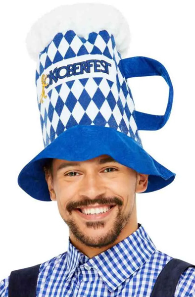 Oktoberfest Öl Hatt Blå/Vit