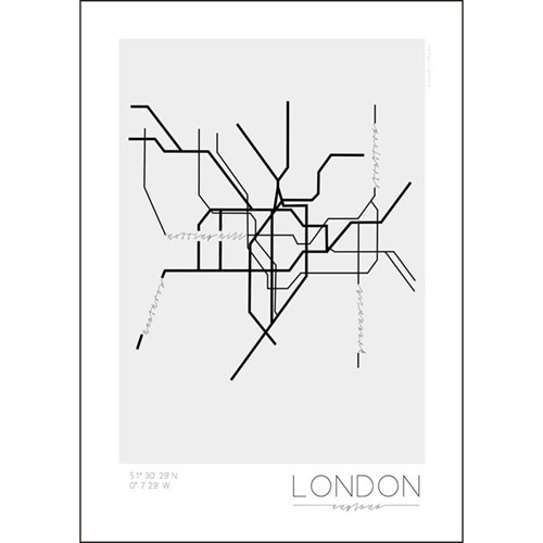 Poster - Tunnelbanor i olika städer, London