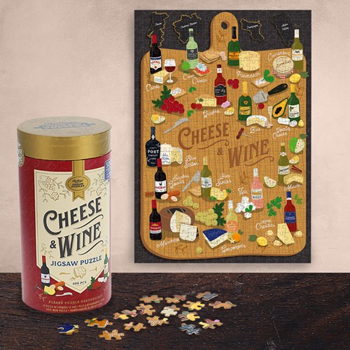 Pussel - Cheese and Wine, Röd