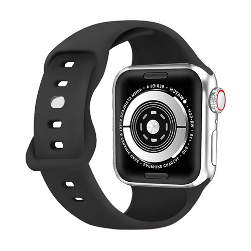 Silikonarmband för Apple Watch, Svart, 42/44 mm
