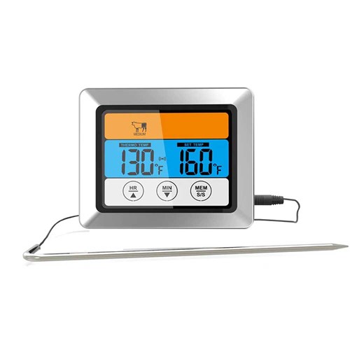 Stektermometer med digital display, Rostfritt Stål