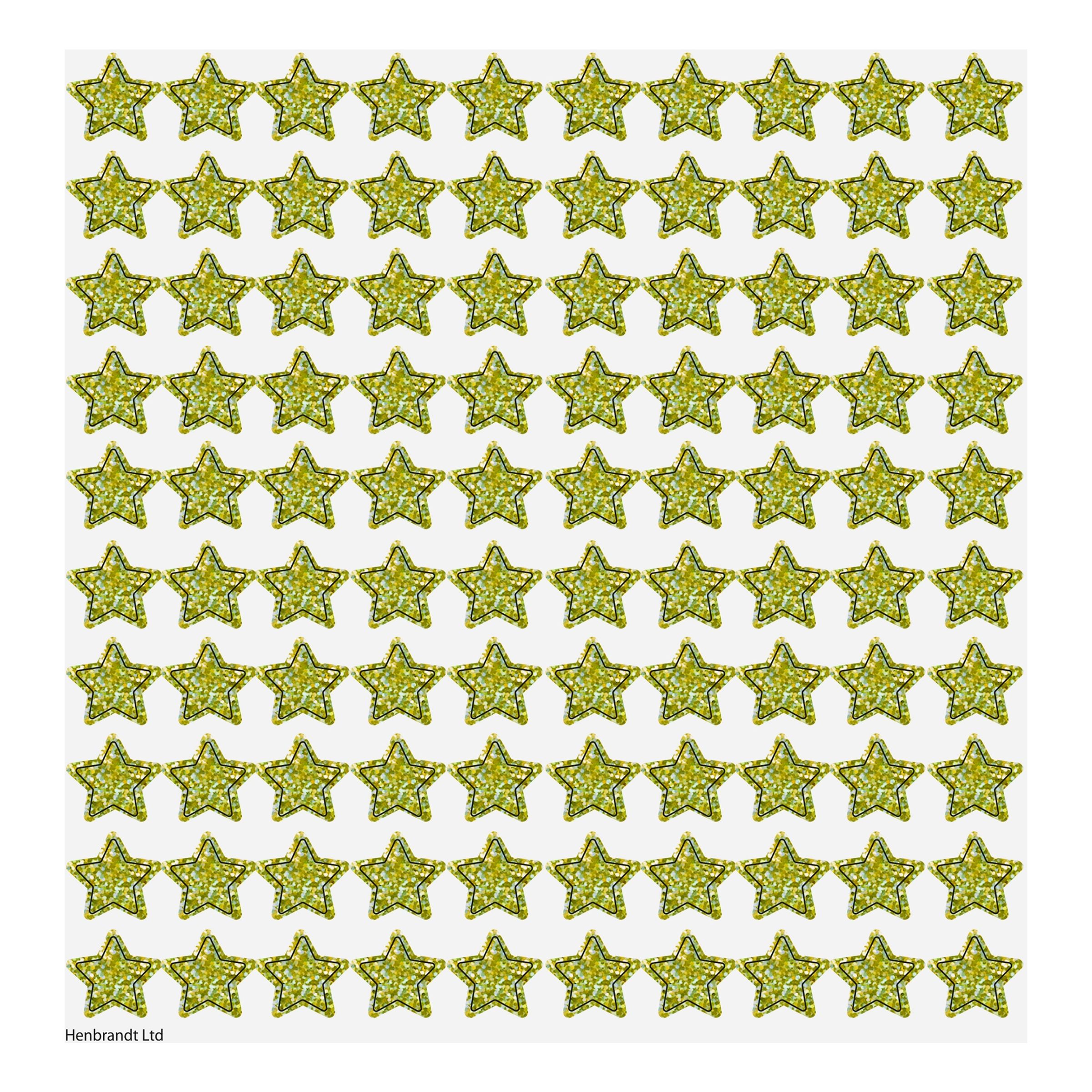 Stickers Stjärnor Holografiska Guld