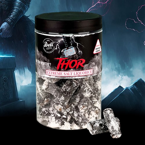 Thor - Extremt salt lakrits, Viking Edition, Svart